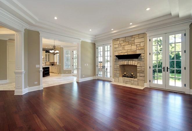 rustic wire-brushed white oak hardwood floors